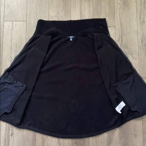 Chaps Women's Black Button Front Plush Fleece Vest - Picture 2 of 5